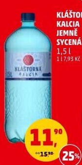 Minerální voda kalcia Kláštorná