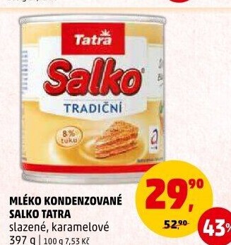Mléko kondenzované Salko Tatra