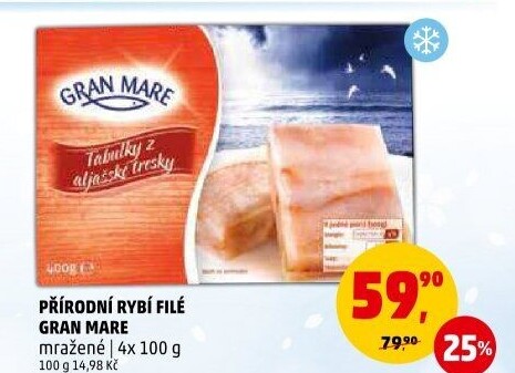 Rybí filé mražené Gran Mare