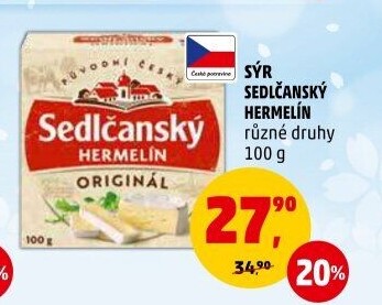 Sýr Hermelín Sedlčanský