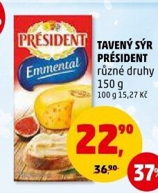 Tavené sýry Président