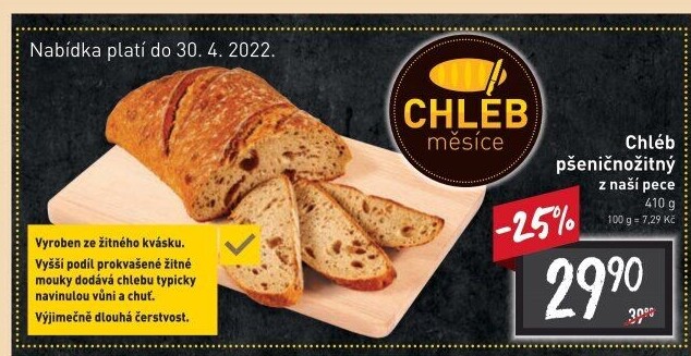 Chléb pšenično-žitný