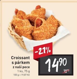 Croissant s párkem