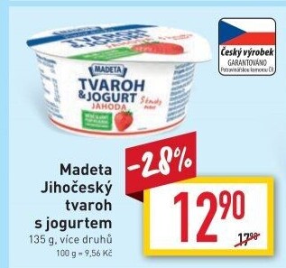 Dezert tvaroh s jogurtem jihočeský Madeta