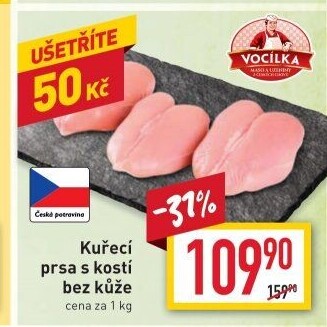 Kuřecí prsa s kostí Vocílka