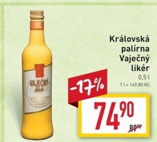 Likér vaječný Královská palírna