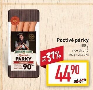 Párky poctivé Kostelecké uzeniny