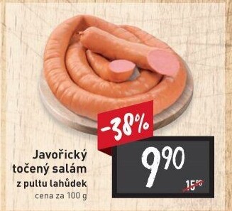 Salám javořický točený