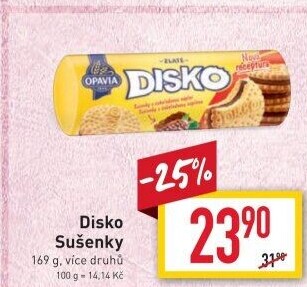 Zlaté sušenky Disko Opavia