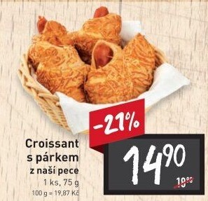 Croissant s párkem