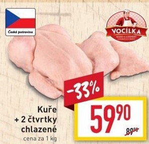 Kuře + 2 čtvrtky Vocílka