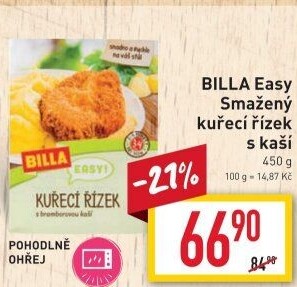 Kuřecí řízek s kaší Easy Billa