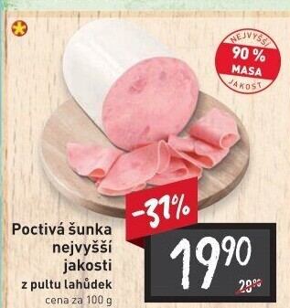Šunka poctivá nejvyšší jakosti