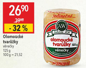 Sýr tvarůžky olomoucké věnečky A.W.