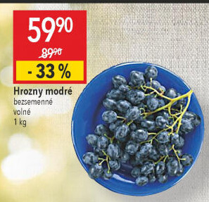 Hrozny modré bezsemenné