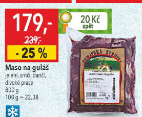 Jelení maso na guláš mražené Šumavská zvěřina