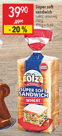 Toustový chléb Sandwich Soft Ölz