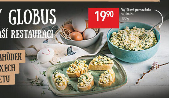 Vajíčková pomazánka s rukolou Globus