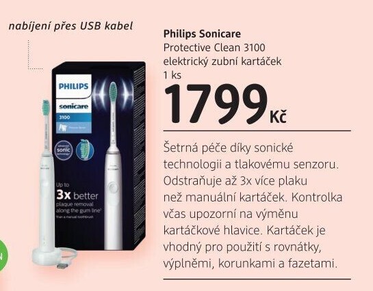 Elektrický zubní kartáček Philips Sonicare ProtectiveClean 3100