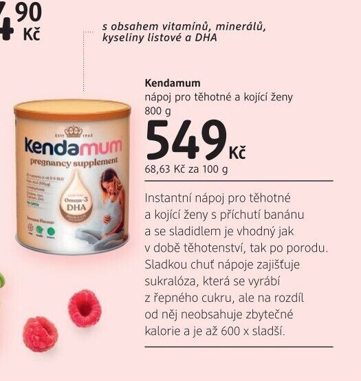Instantní nápoj pro těhotné a kojící ženy Kendamum Kendamil