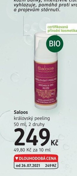 Královský peeling bio Saloos