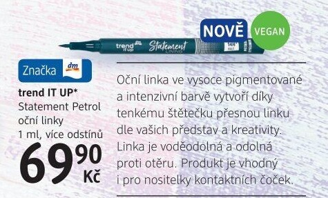 Oční linky Statement Petrol trend IT UP
