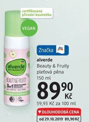 Pěna pleťová čisticí Alverde