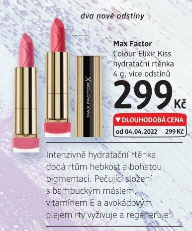 Rtěnka Colour Elixir Moisture Kiss Max Factor