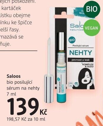 Sérum na nehty posilující bio Saloos