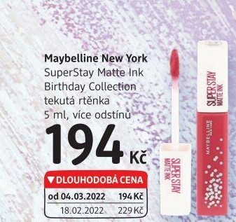 Tekutá rtěnka Superstay Matte Ink Maybelline