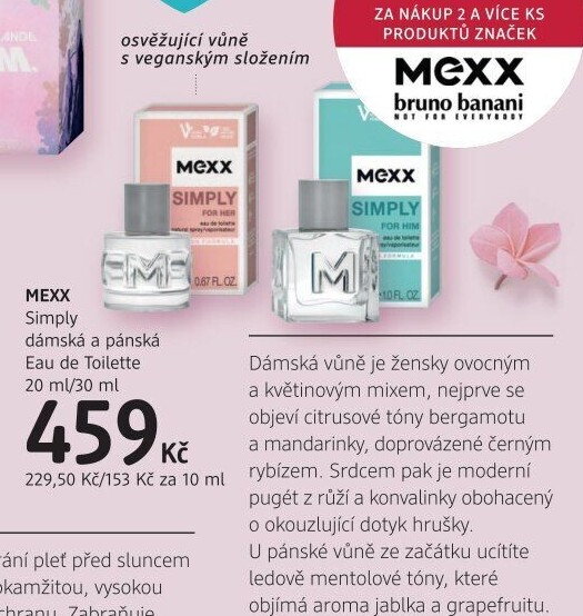 Toaletní voda dámská Simply Mexx