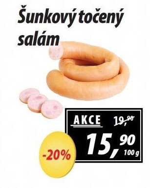 Salám šunkový točený