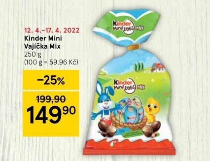 Čokoládová vajíčka Mini Mix Kinder