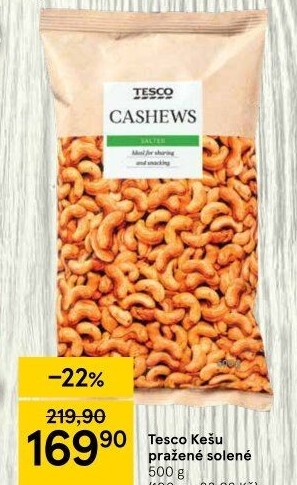 Kešu pražené Tesco