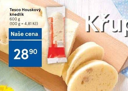 Knedlík houskový Tesco