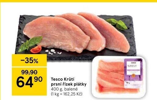 Krůtí prsní řízky Tesco