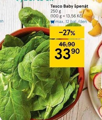 Špenát baby Tesco