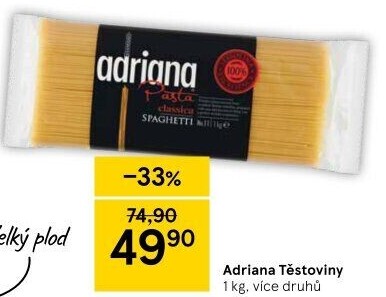 Těstoviny semolinové Adriana