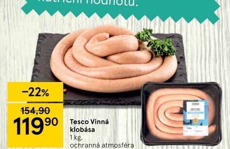 Vinná klobása Tesco