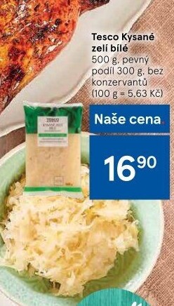 Zelí bílé kysané Tesco