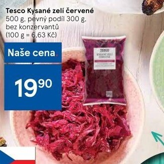Zelí červené kysané Tesco