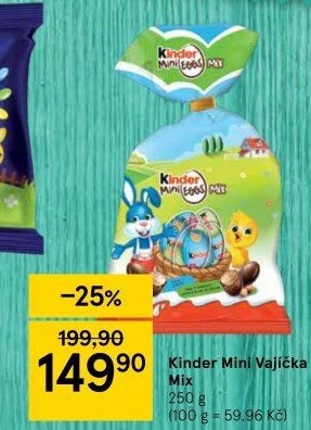 Čokoládová vajíčka Mini Mix Kinder