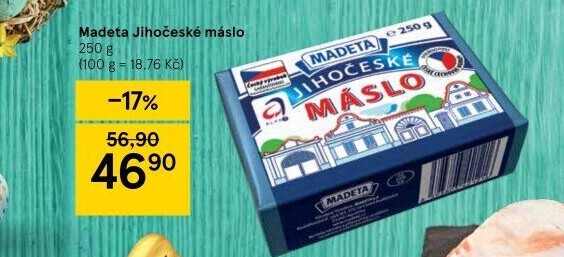 Máslo Jihočeské Madeta