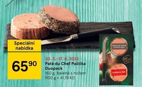 Paštika s nožíkem Pâté du Chef