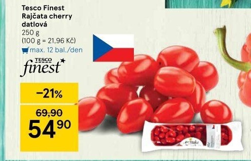 Rajčata cherry Tesco Finest