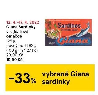 Sardinky v omáčce Giana