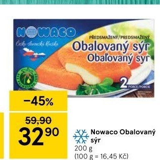 Sýr obalovaný mražený Nowaco
