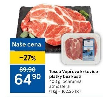 Vepřová krkovice bez kosti Tesco