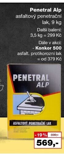Asfaltový penetrační lak Penetral ALP