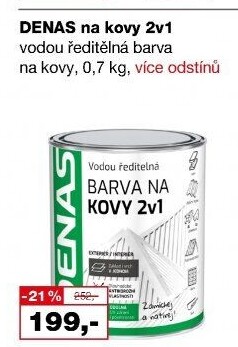 Barva na kov 2v1 Denas